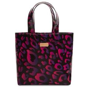 Consuela “Pebbles” Design Pink Purple Print Mini Grab and Go Tote